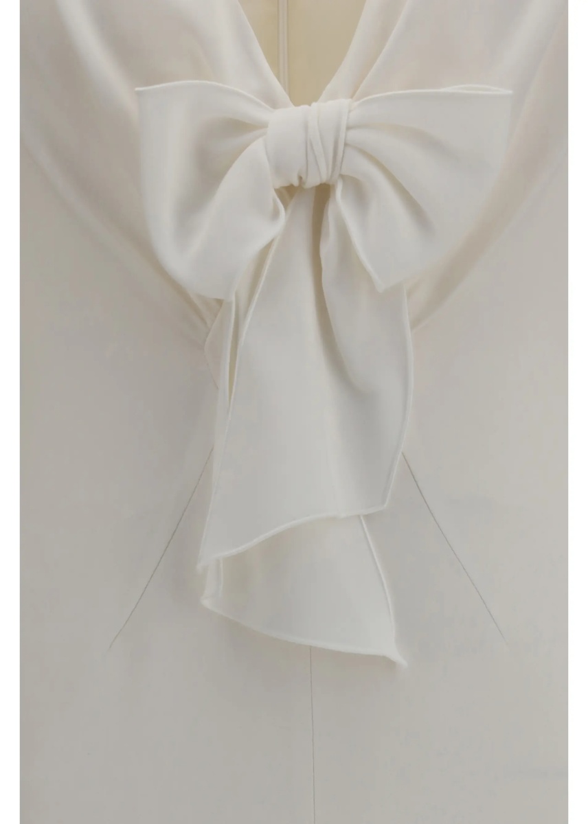 Rochii V-neck Dress with bow - Img 3