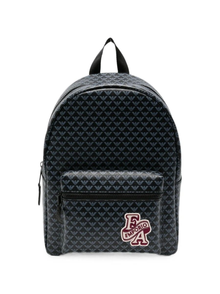 Rucsac EMPORIO ARMANI KIDS negru din material tehnic - Img 7
