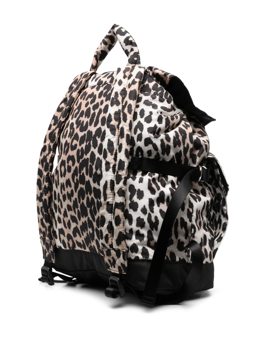 Rucsac Ganni maro din polyester - Img 3