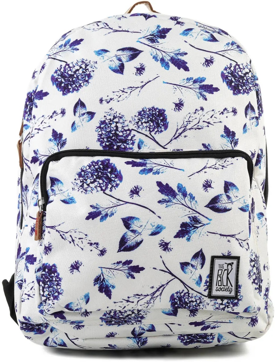 Rucsac THE SOCIETY PACK XCLASSIC BACKPACK WHITE BLUE FLOWER ALLOVER - Img 2