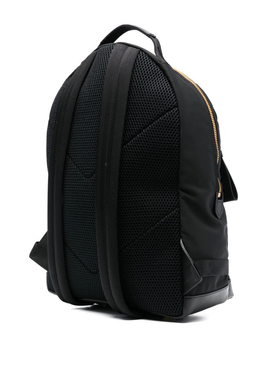 Rucsac Tom Ford negru din piele si material textil - Img 3