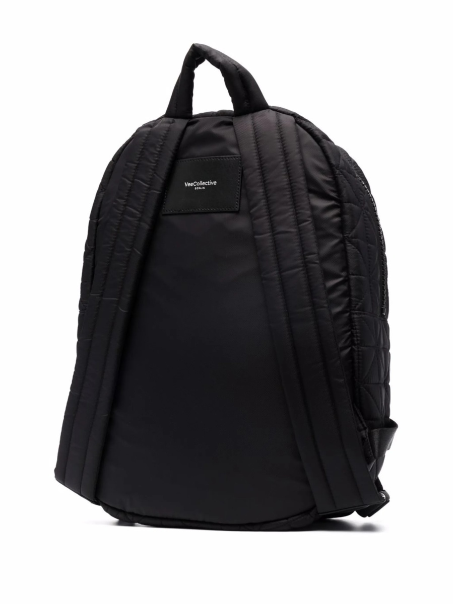 Rucsac VEECOLLECTIVE negru din nylon si piele - Img 3