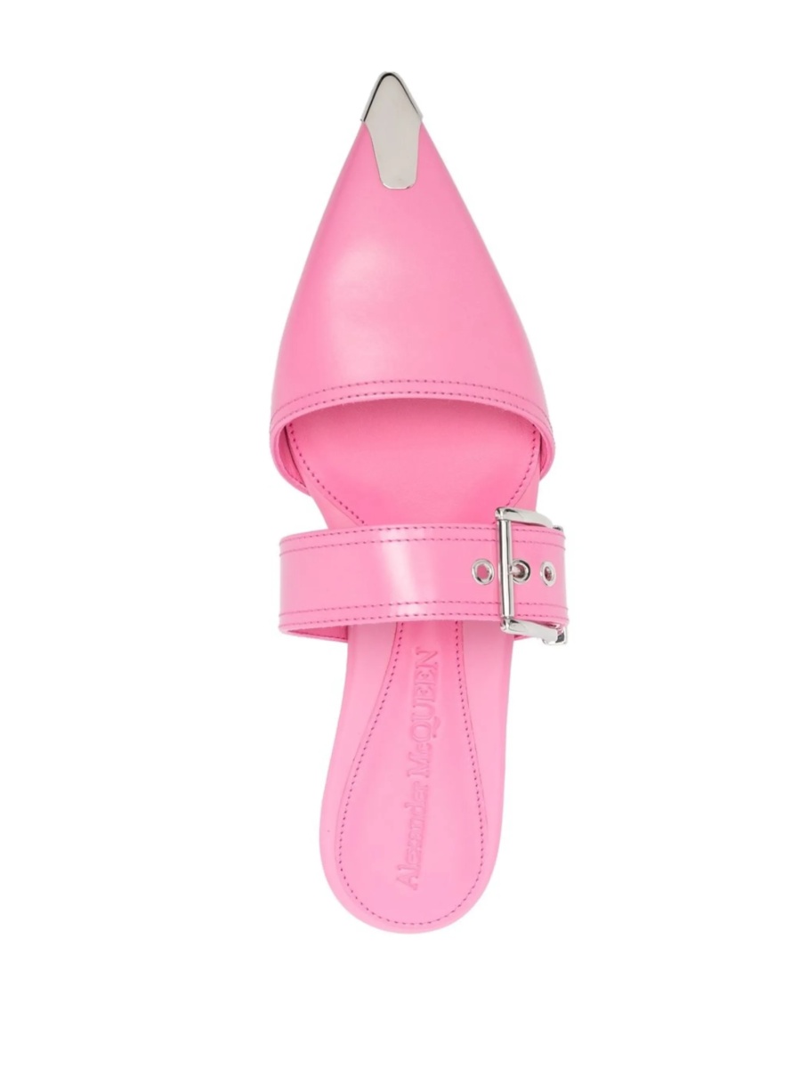 Saboti Alexander McQueen roz din piele - Img 4