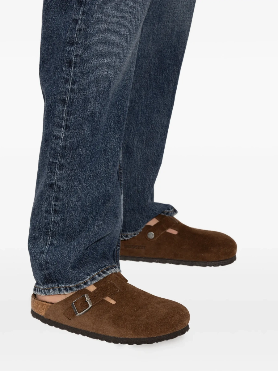 Saboti Birkenstock 'Boston' maro din piele intoarsa - Img 8