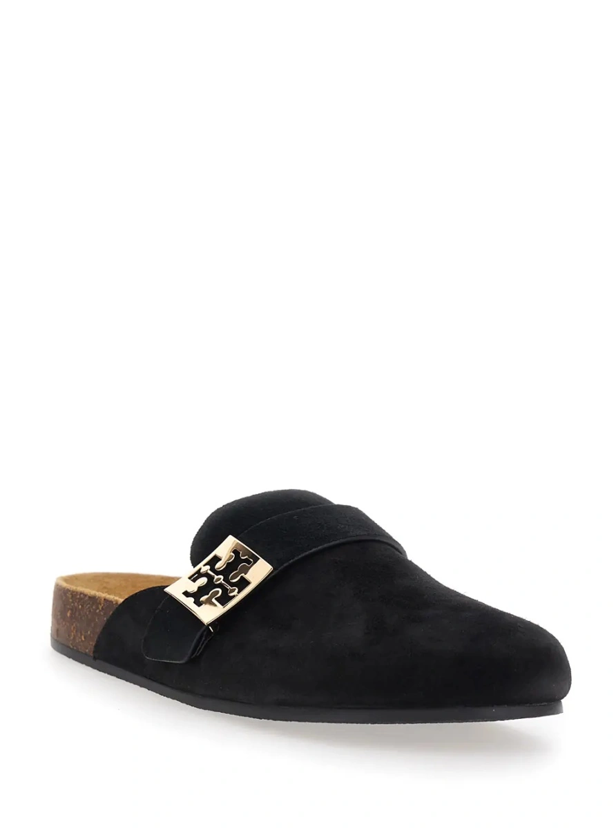 Saboti Tory Burch negri din piele intoarsa - Img 2
