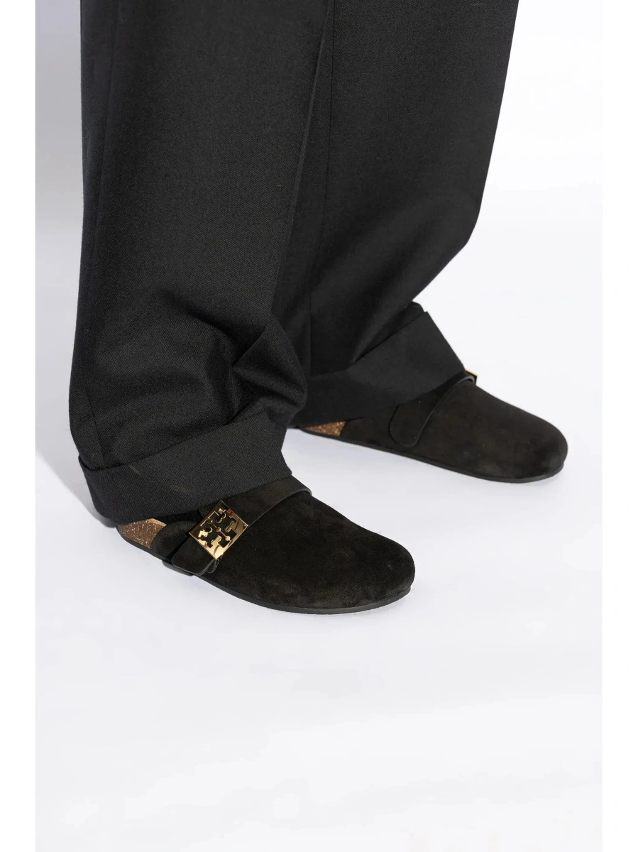 Saboti Tory Burch negri din piele intoarsa - Img 5