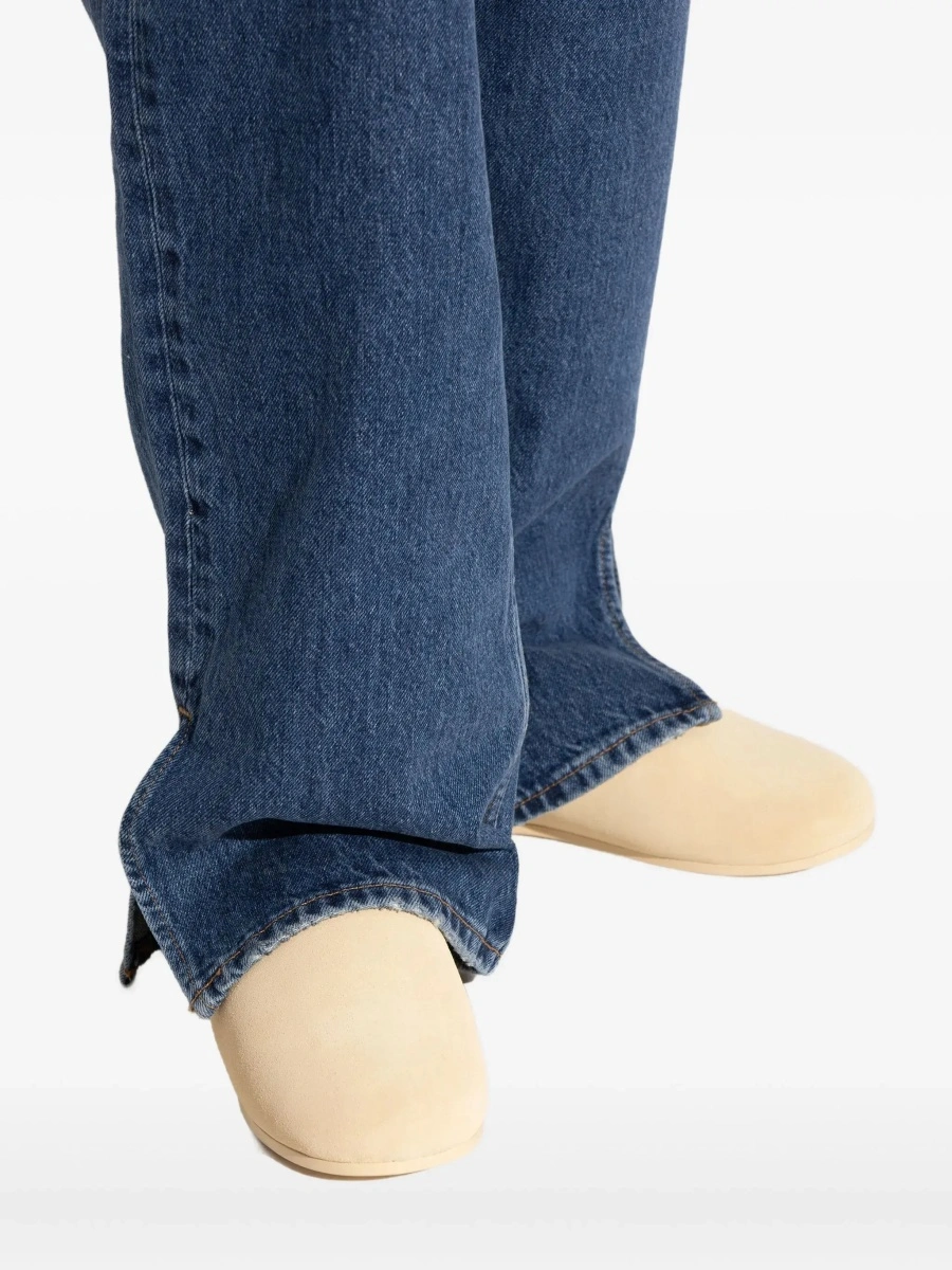 Saboti UGG bej din piele intoarsa si shearling 'Elea' - Img 8