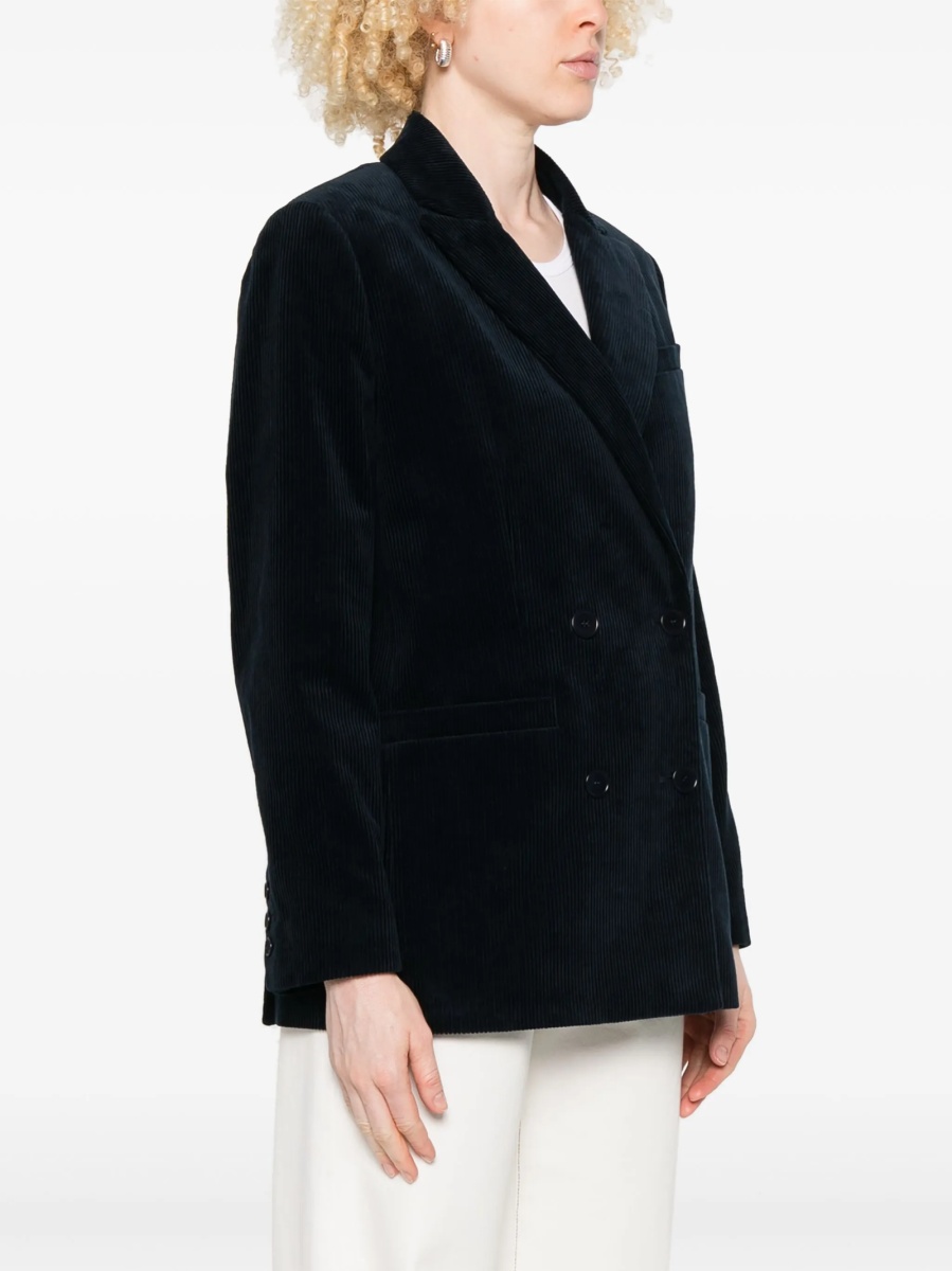 Sacou A.P.C. albastru din bumbac - Img 3