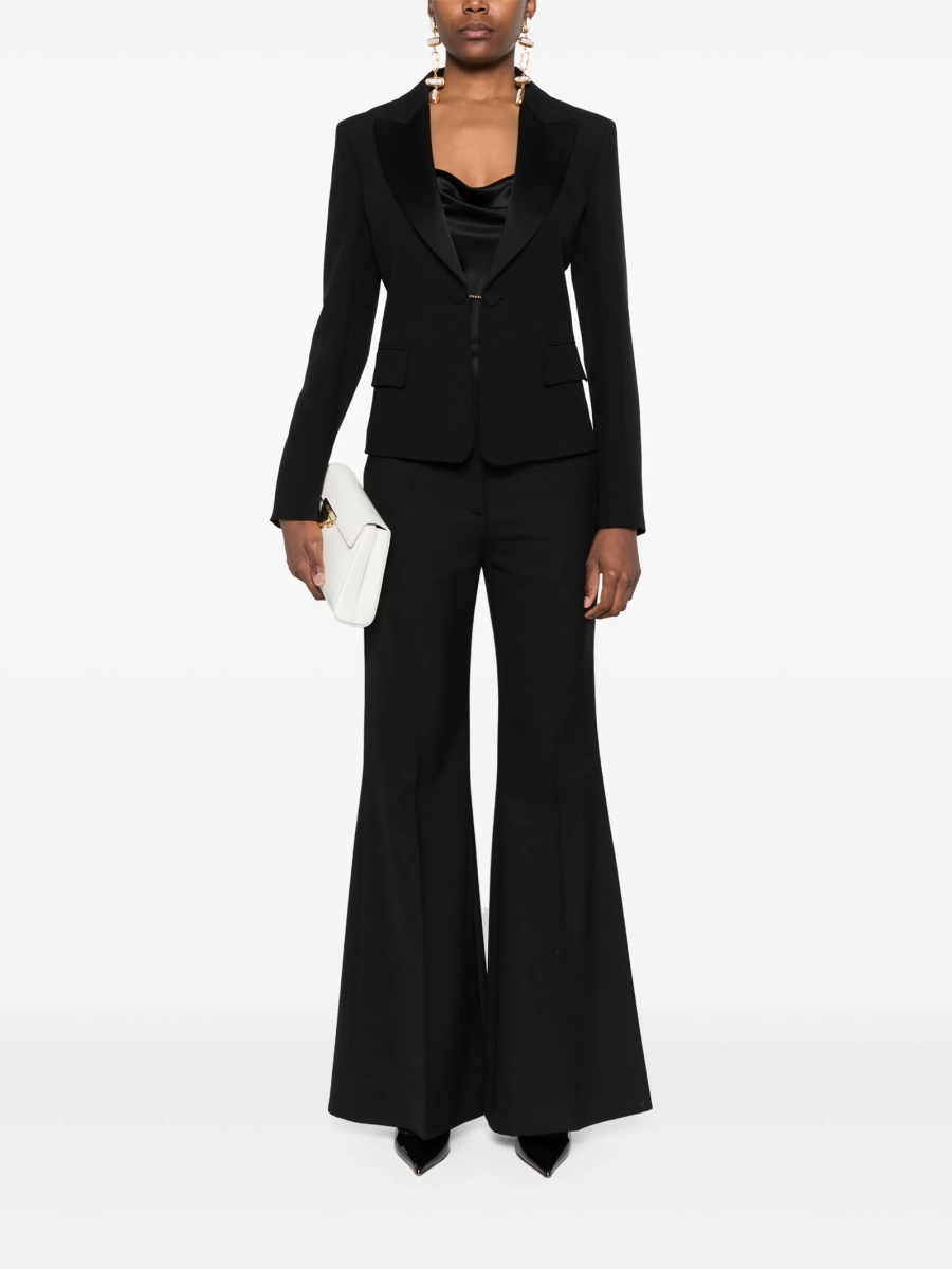 Sacou Alberta Ferretti negru din acetat si vascoza - Img 2