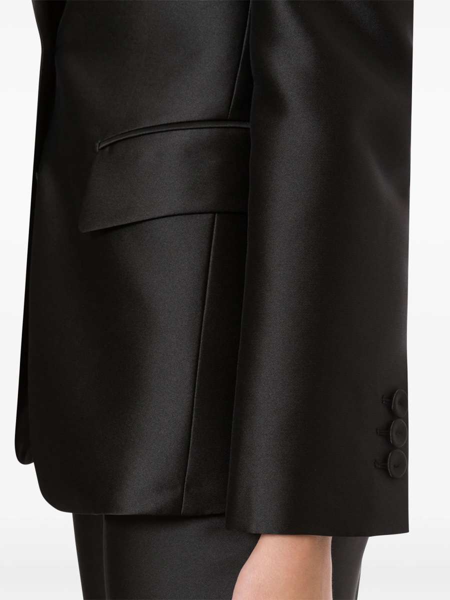 Sacou Alberta Ferretti negru din matase si polyester - Img 4