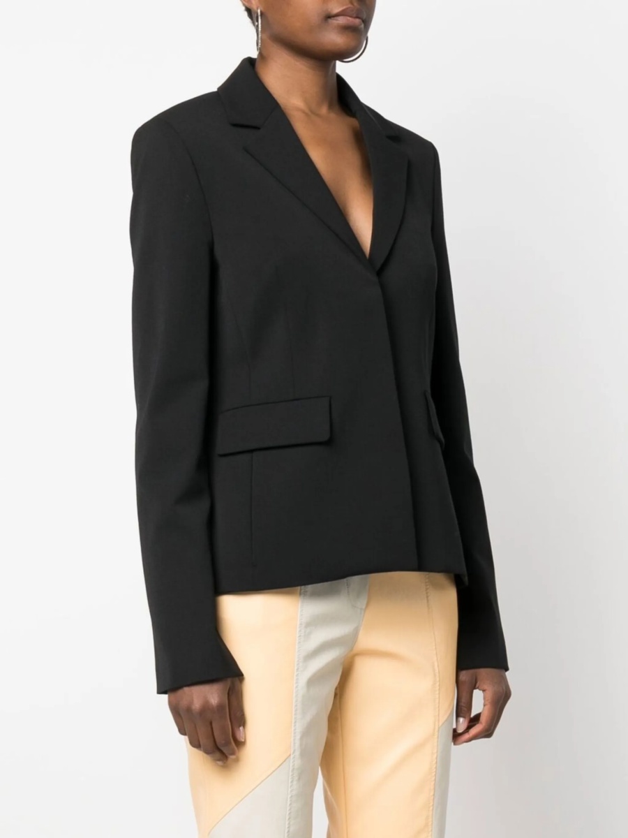 Sacou AMBUSH negru din polyester si lana - Img 3