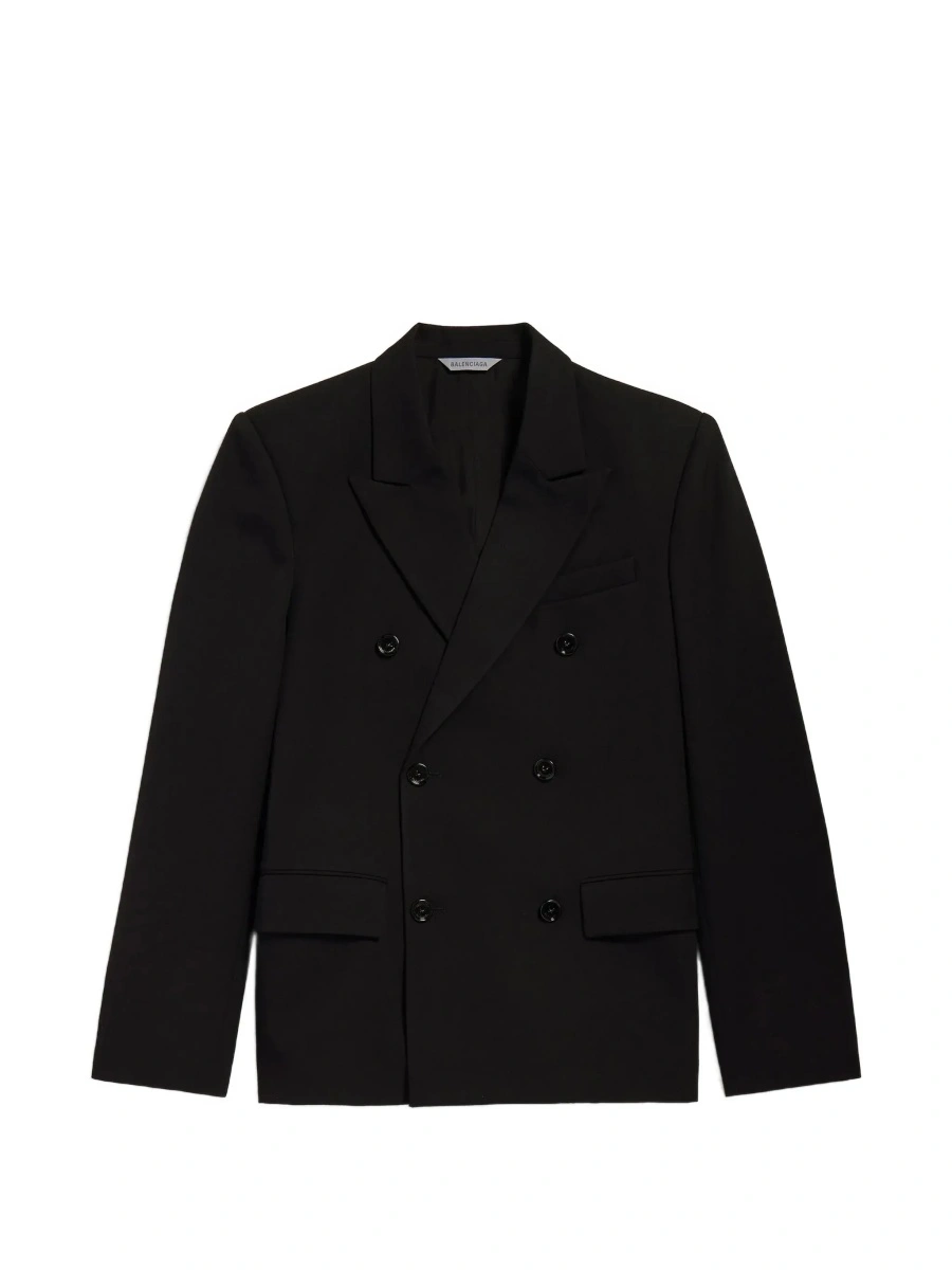Sacou Balenciaga negru din lana - Img 5