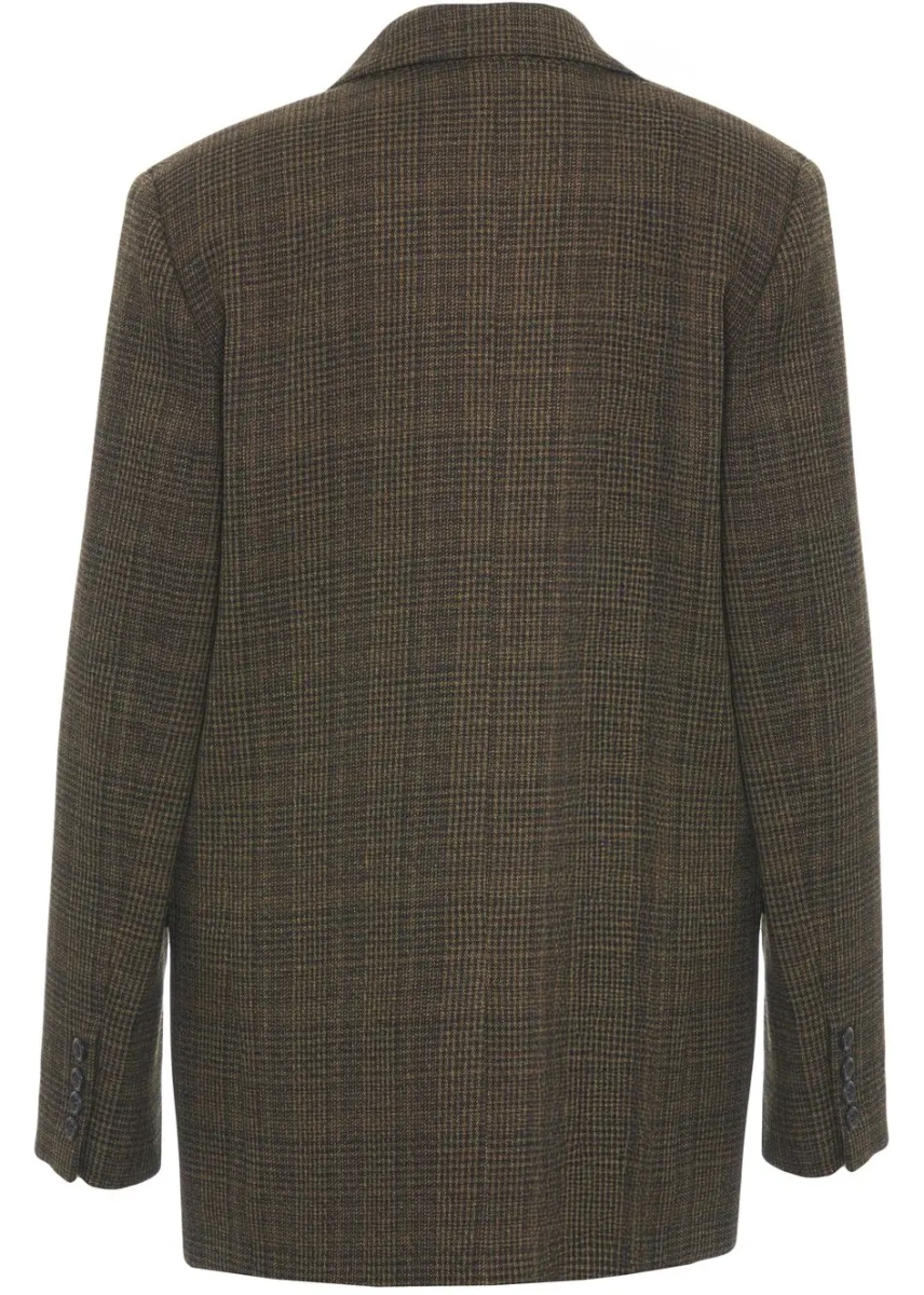 Sacou Checkered blazer with brooch - Img 2