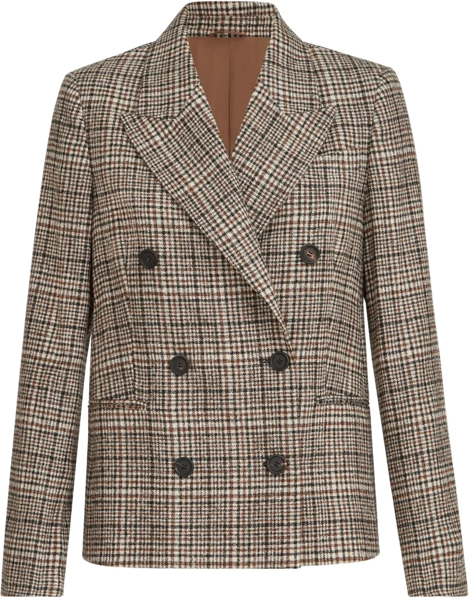Sacou Double-breasted Jacket in alpaca and wool blend - Img 8
