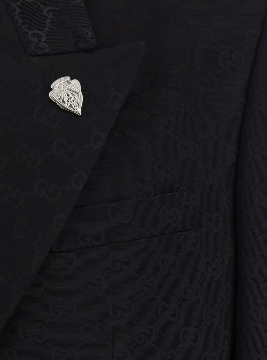 Sacou Gucci negru din bumbac - Img 3