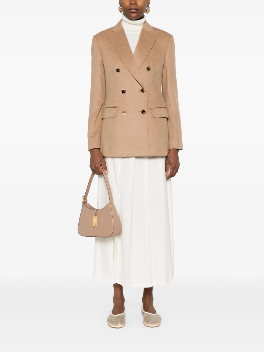 Sacou Max Mara neutru din blana - Img 2
