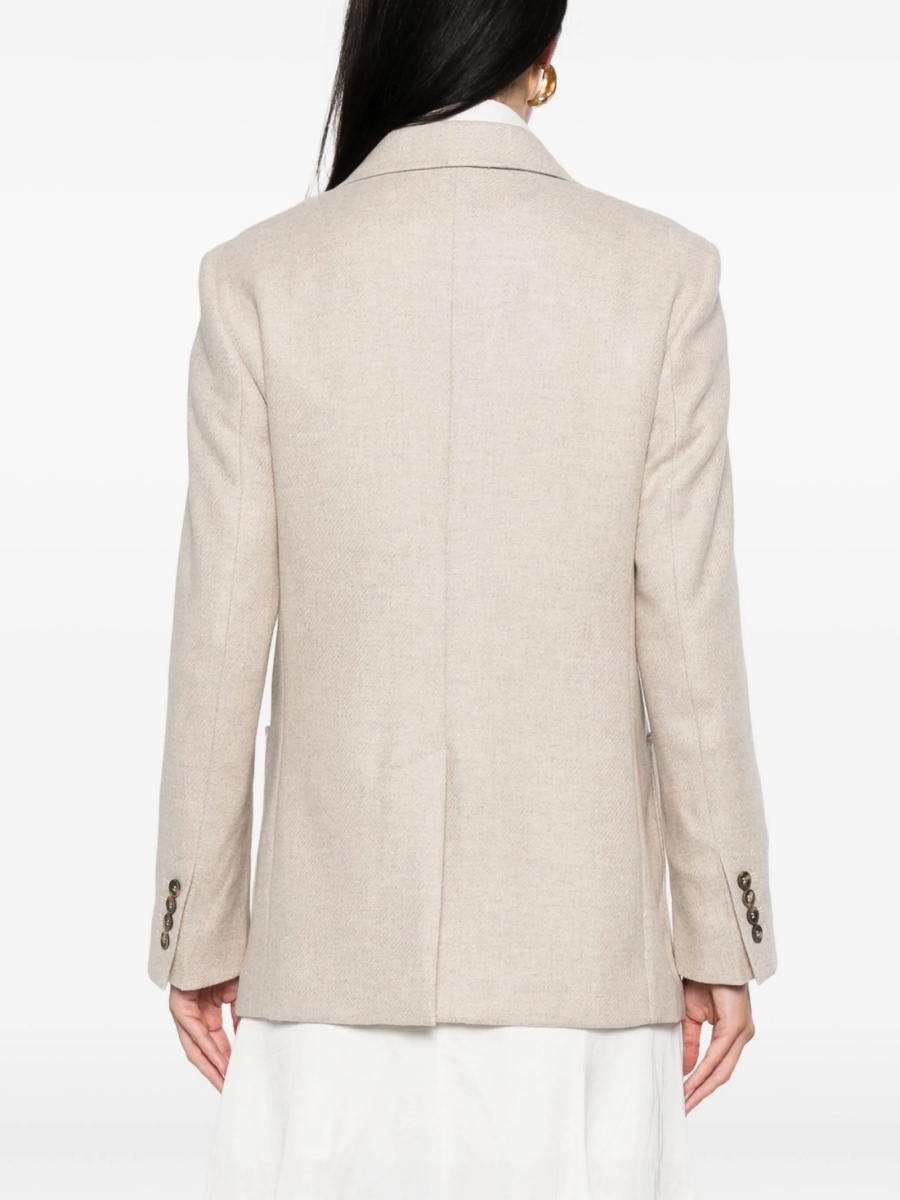 Sacou Max Mara neutru din casmir si lana alpaca - Img 4