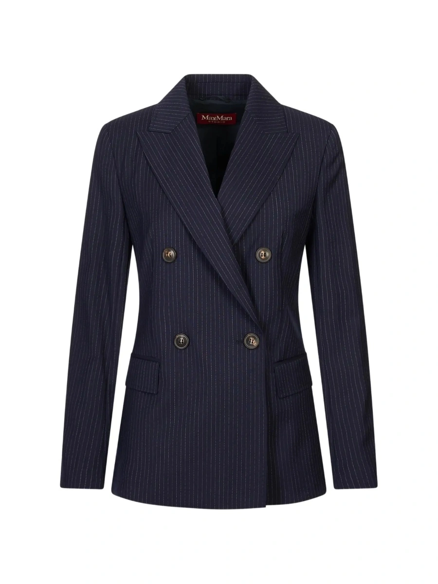 Sacou MaxMara Studio albastru din lana - Img 5