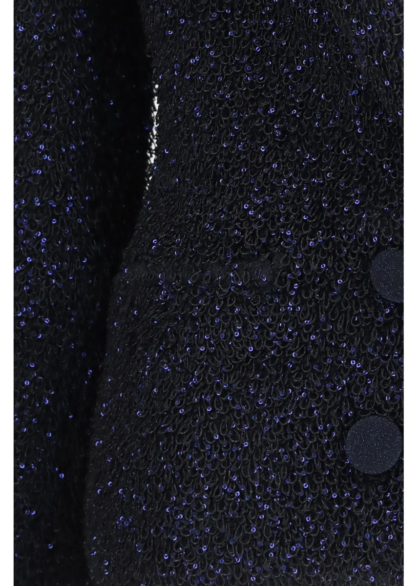 Sacou Metallic-fiber Viscose Single-breasted Blazer - Img 3