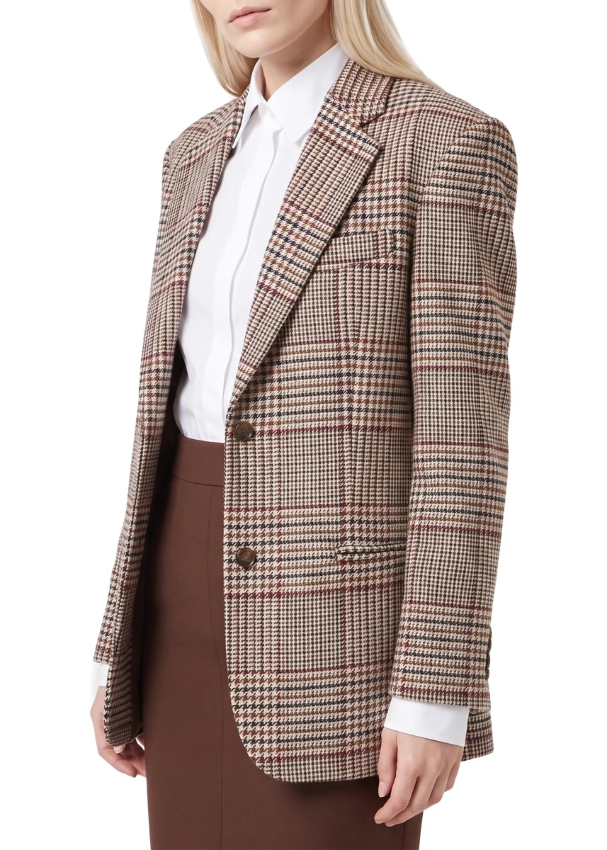 Sacou Prince Of Wales Check Over Blazer - Img 2