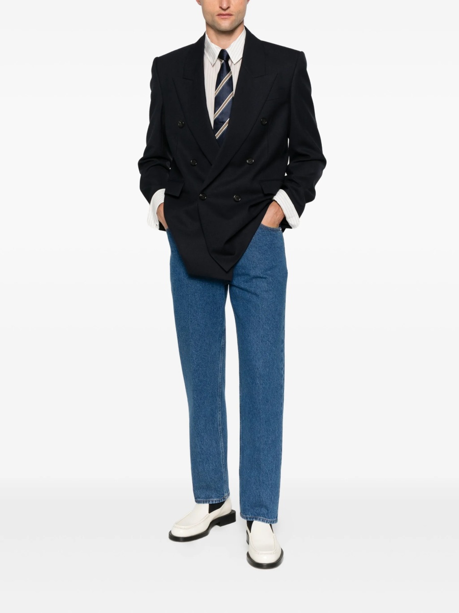 Sacou Saint Laurent albastru din lana - Img 2