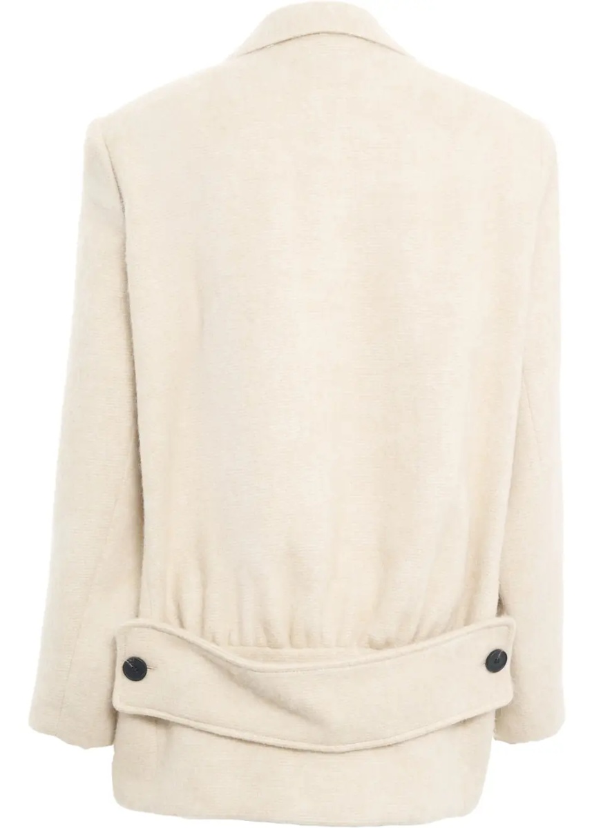 Sacou Single-breasted blazer in wool with brooch - Img 3
