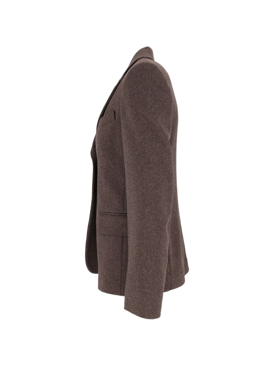 Sacou Weekend MaxMara maro din bumbac si elastan - Img 3