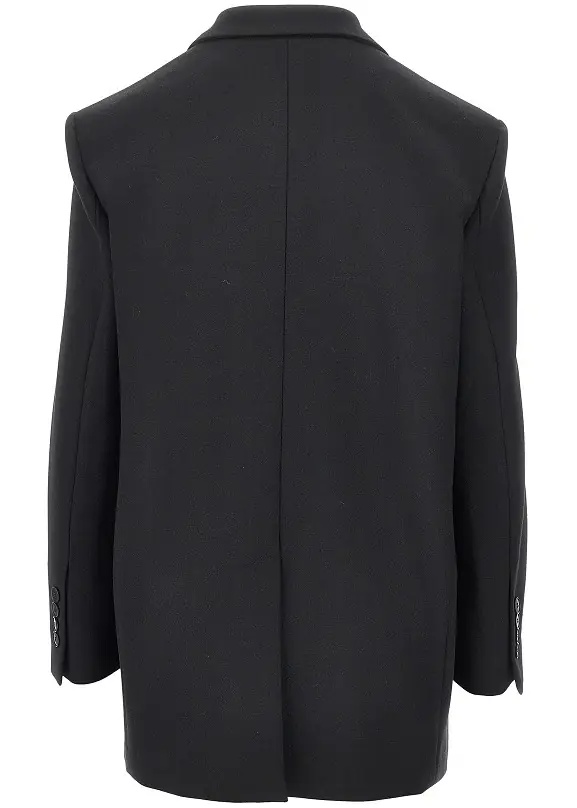 Sacou Wool-blend oversized double-breasted jacket - Img 3