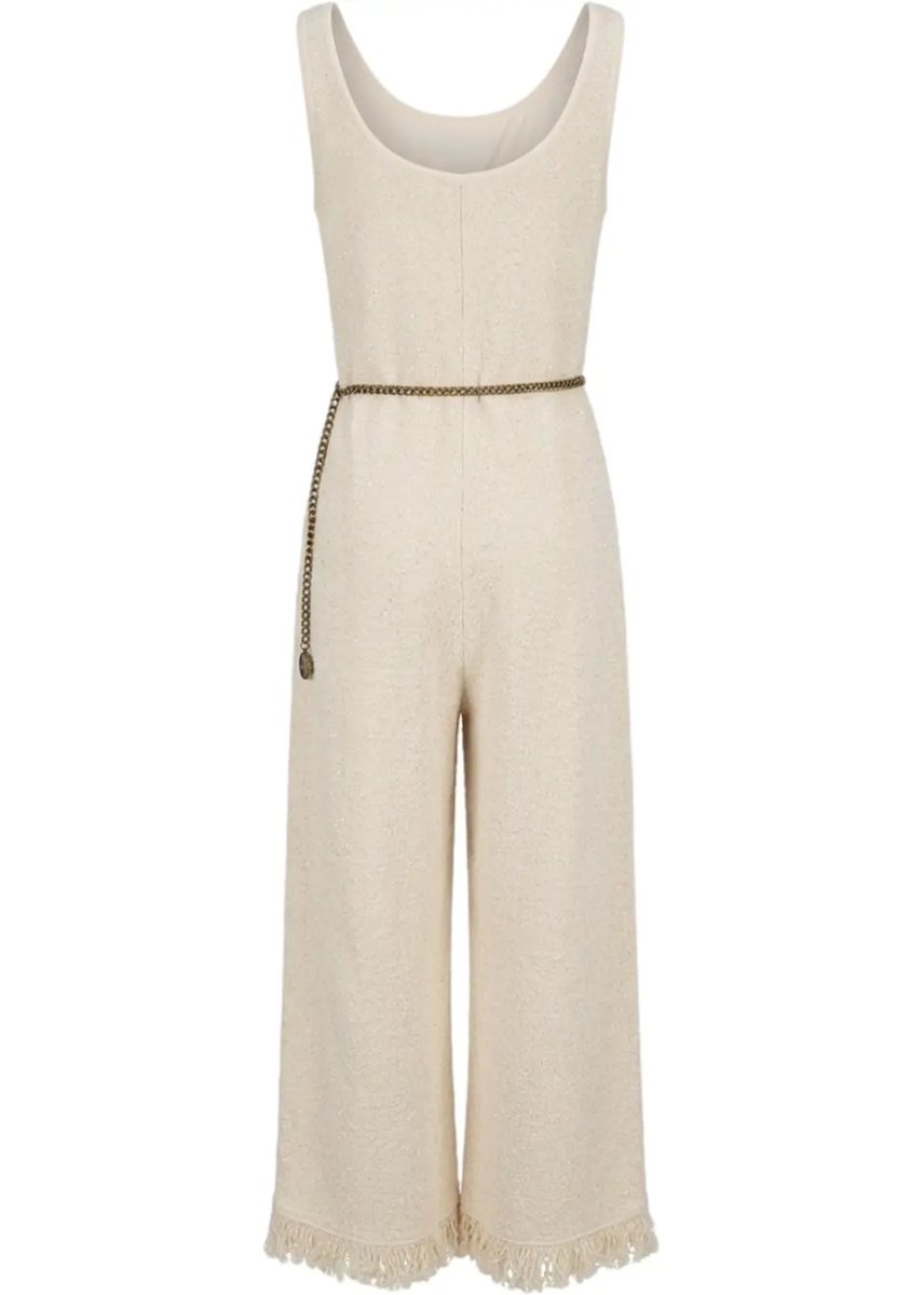 Salopete Bouclé knit jumpsuit with belt - Img 3