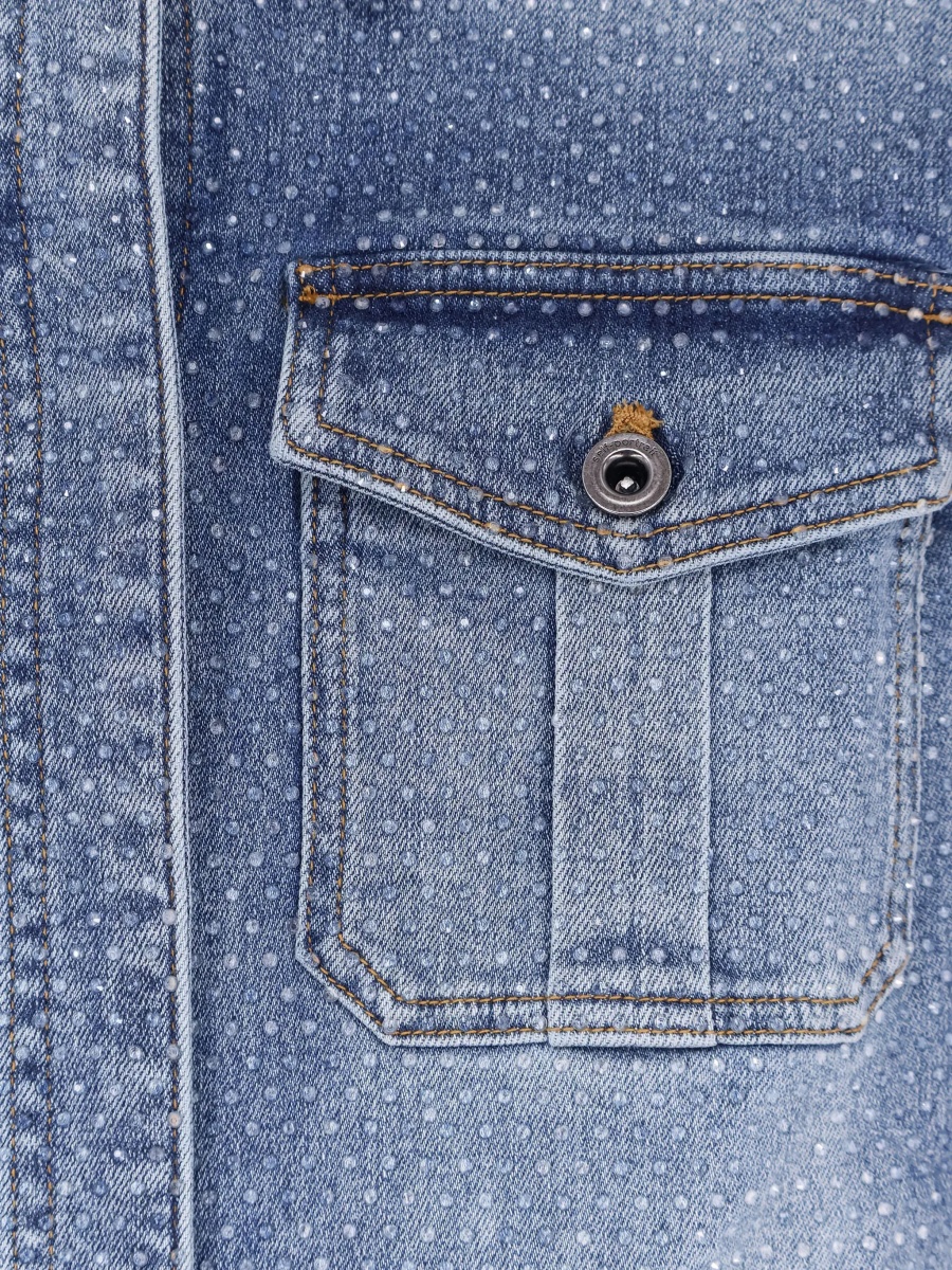 Salopete Rhinestone denim Jacket - Img 3