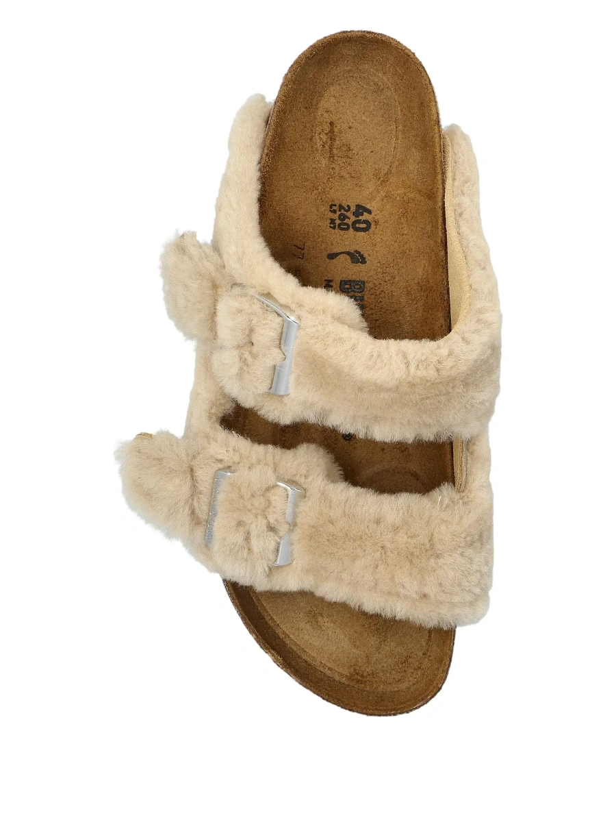 Sandale Birkenstock 'Arizona' albe din piele - Img 5