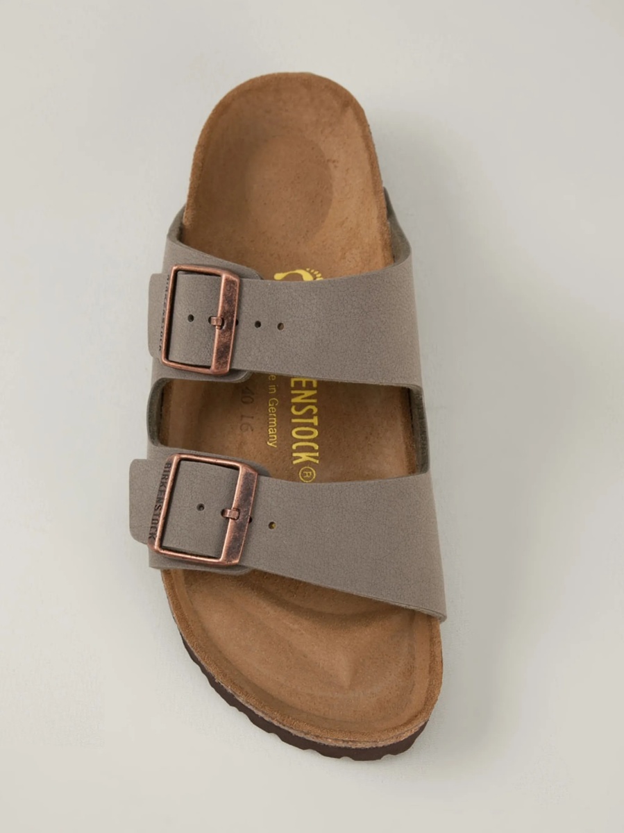 Sandale Birkenstock arizona gri din piele - Img 4