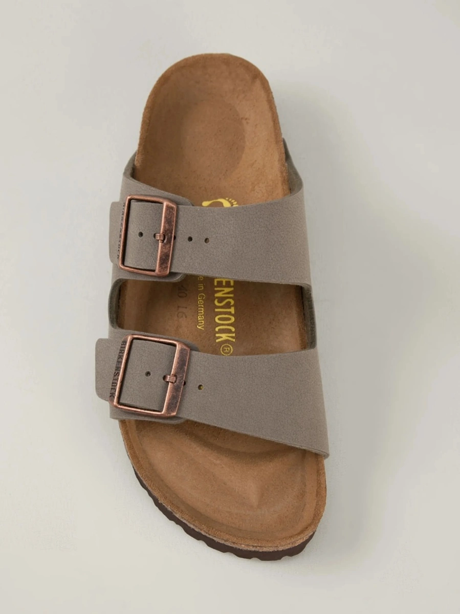 Sandale Birkenstock arizona gri din piele - Img 4