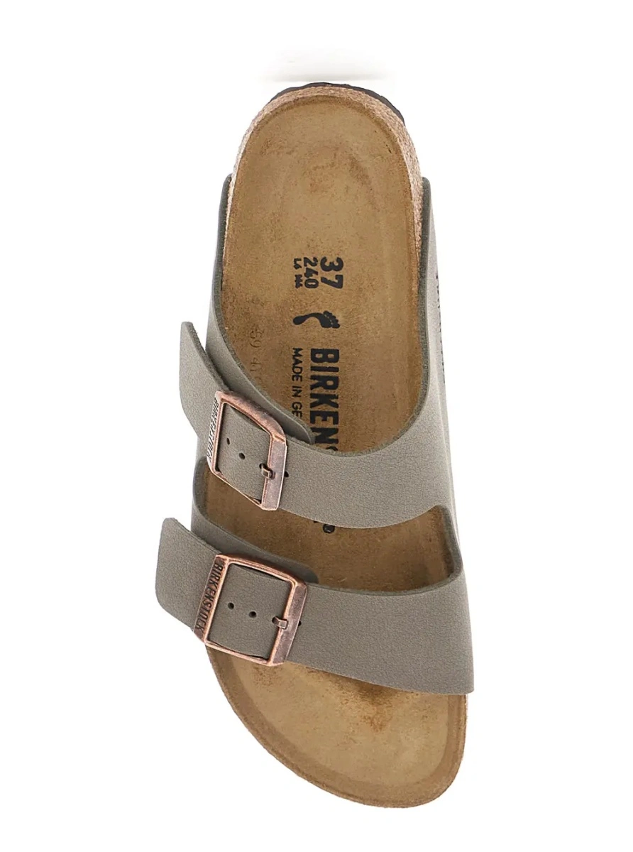 Sandale Birkenstock 'Arizona' gri din piele - Img 4