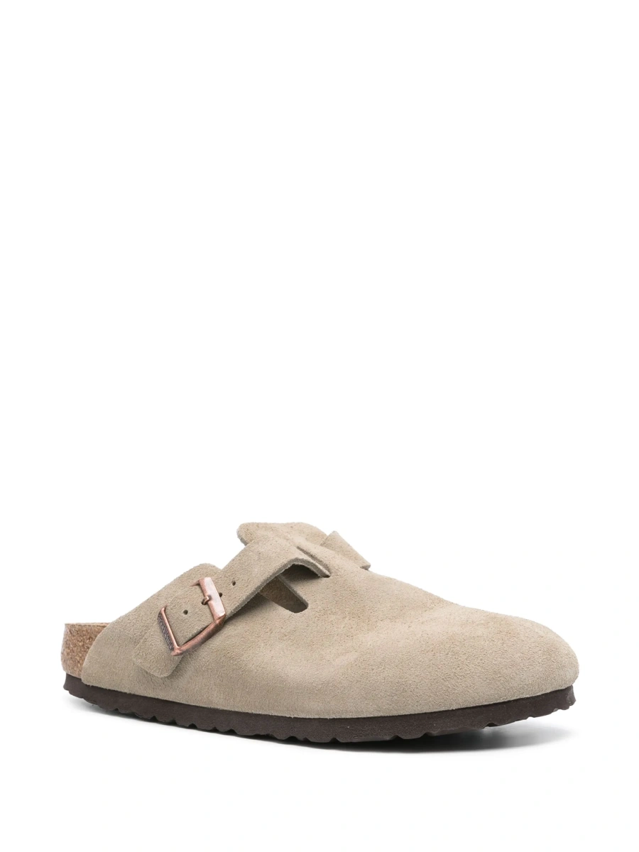 Sandale Birkenstock neutre din piele intoarsa - Img 2