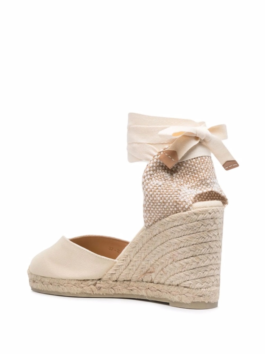 Sandale CASTAÑER neutre din rafie si material textil - Img 3