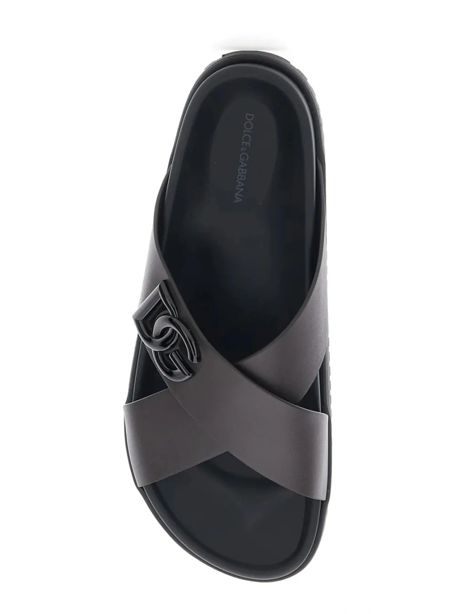 Sandale Dolce &amp; Gabbana maro din piele - Img 4