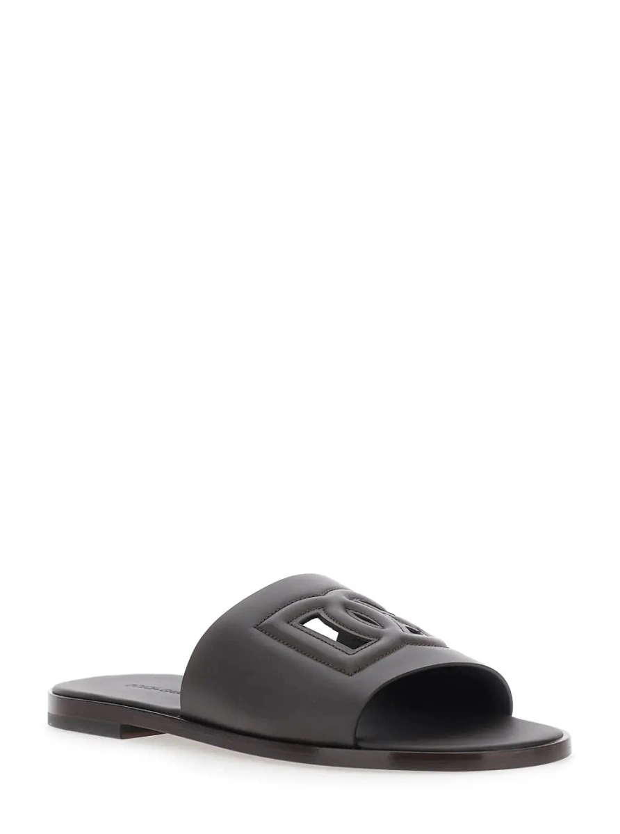 Sandale Dolce &amp; Gabbana maro din piele - Img 2
