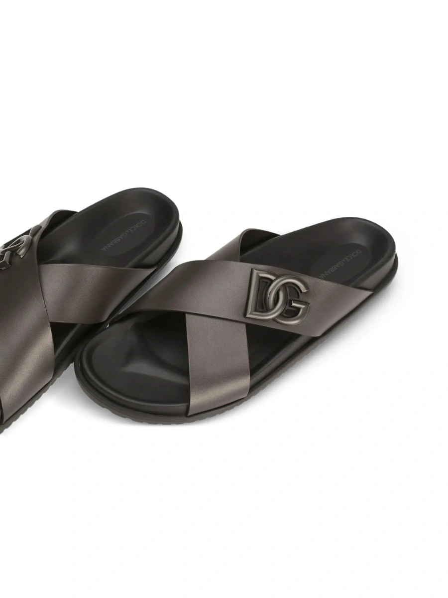 Sandale Dolce &amp; Gabbana maro din piele - Img 7