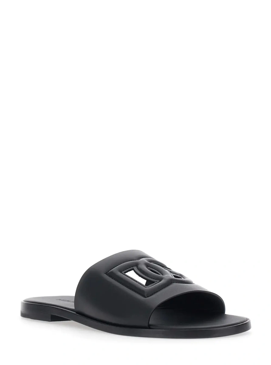 Sandale Dolce &amp; Gabbana negre din piele - Img 2