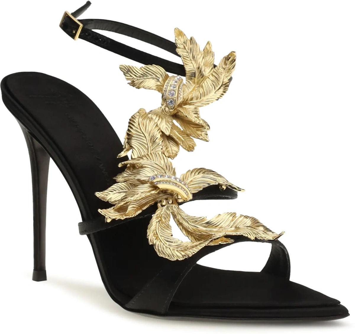 Sandale Giuseppe Zanotti multicolore din matase si satin - Img 2