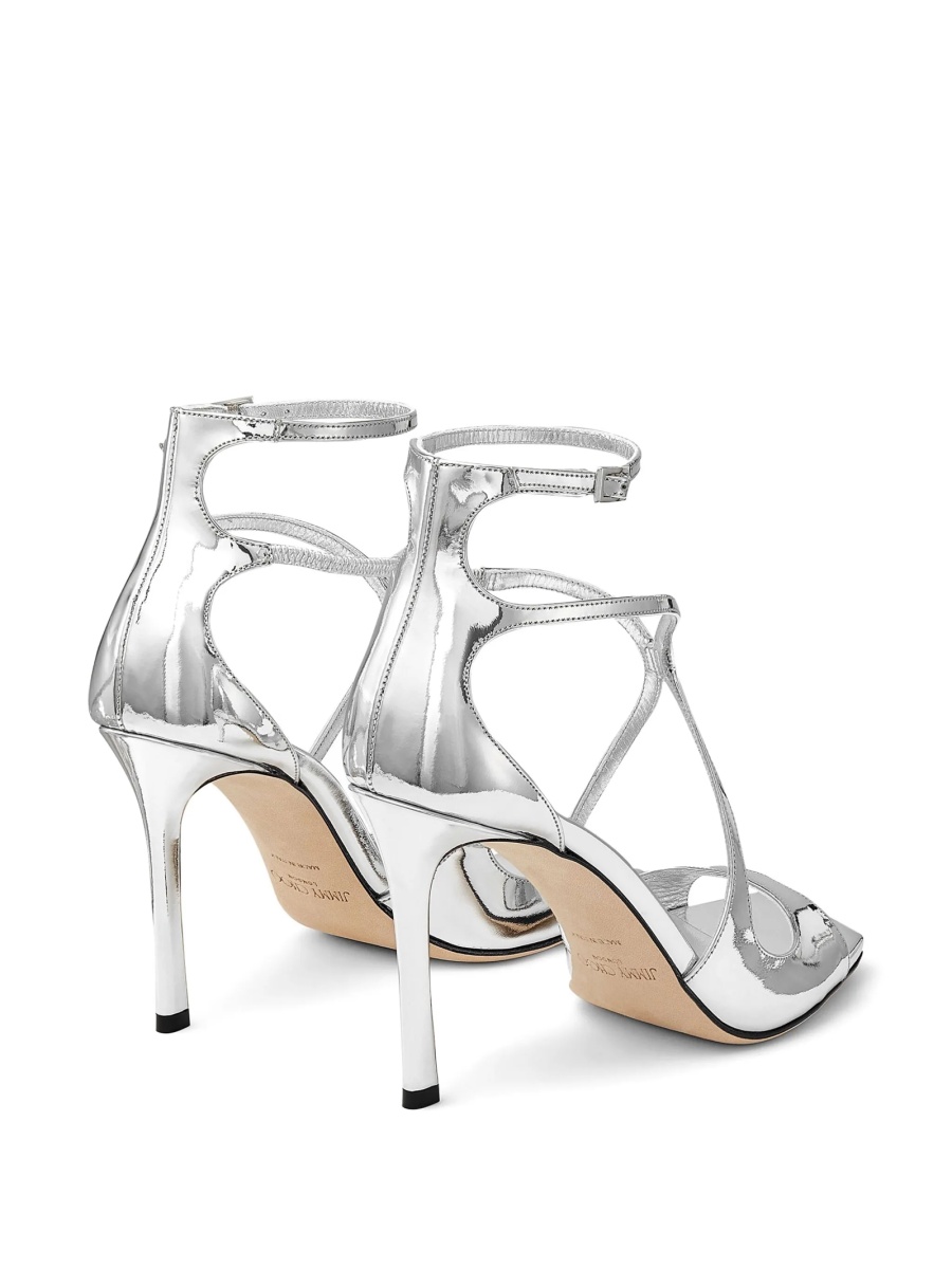 Sandale Jimmy Choo Azia argintii din piele - Img 3