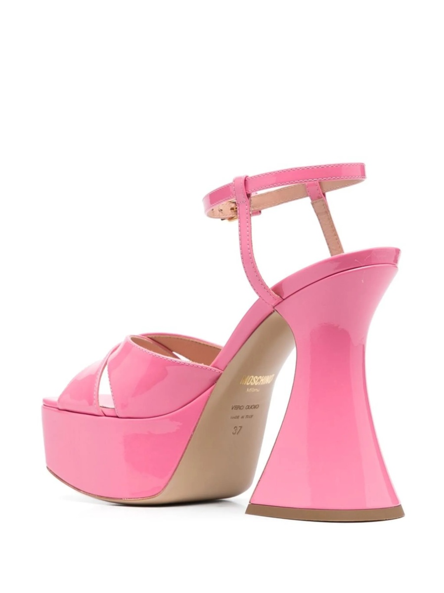 Sandale Moschino roz din piele - Img 3