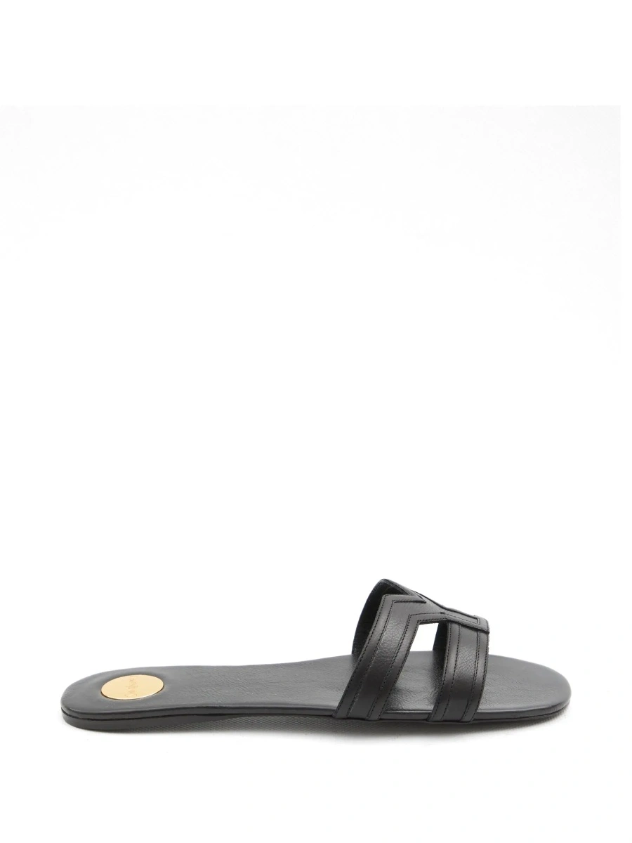 Sandale Saint Laurent negre din piele - Img 9