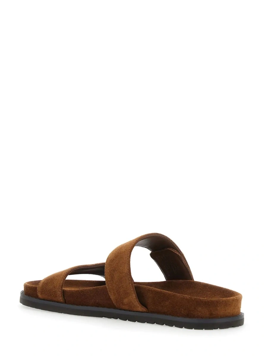Sandale Tory Burch maro din piele intoarsa - Img 3