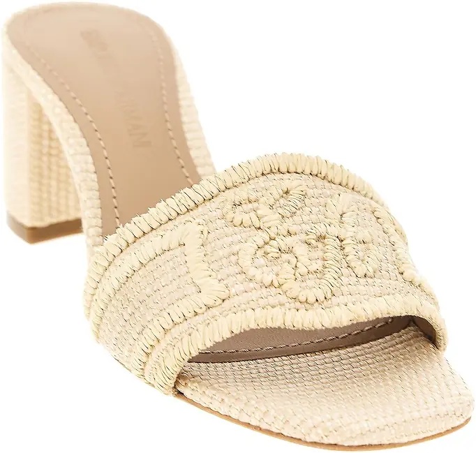 Sandale Woven raffia mules with EA logo - Img 2