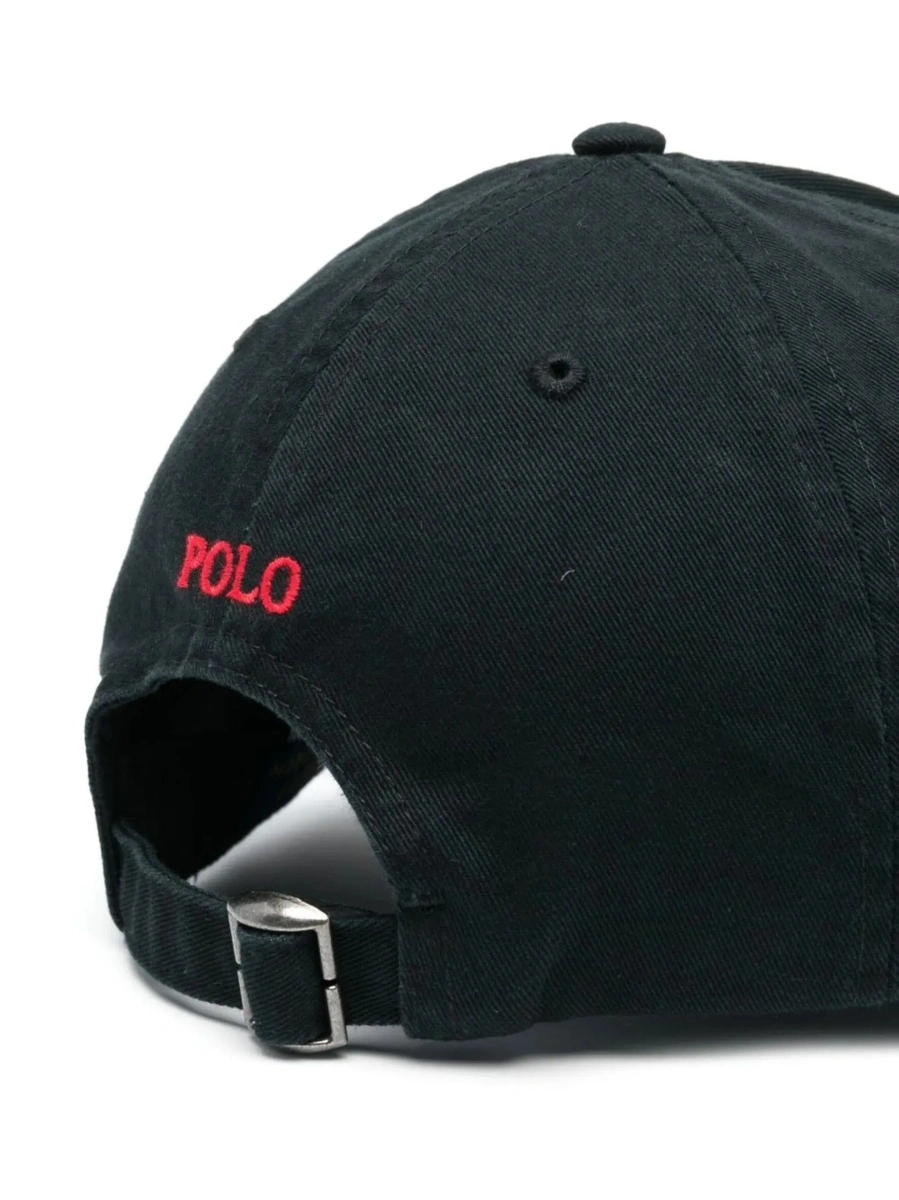 Sapca Ralph Lauren neagra din bumbac 'Logo' - Img 4