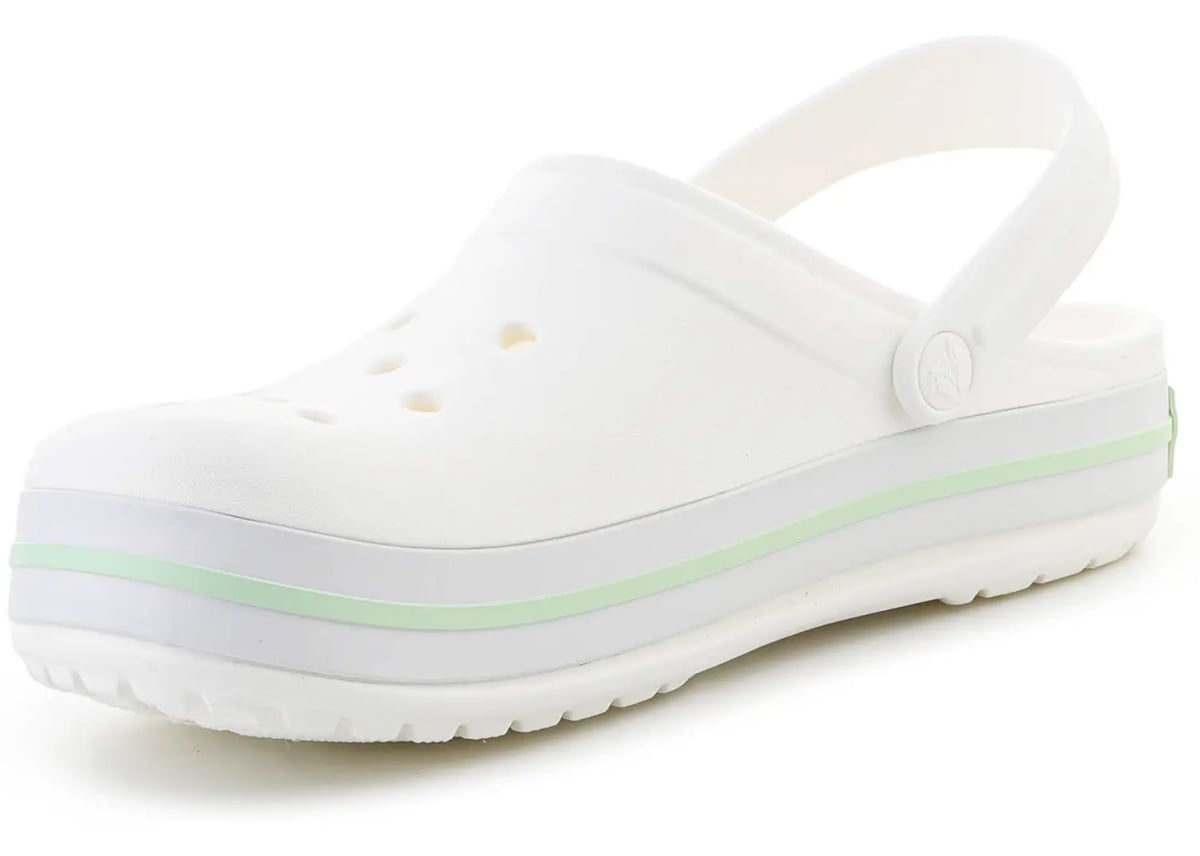 Slapi CROCBAND WHITE/SERENE GREEN - Img 3