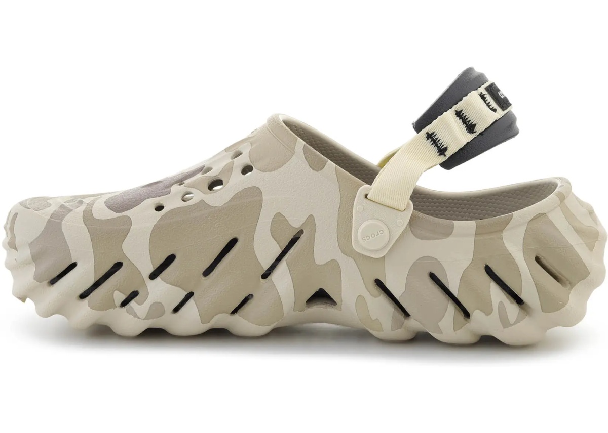 Slapi ECHO DUCK CAMO CLOG BONE/BLACK - Img 4