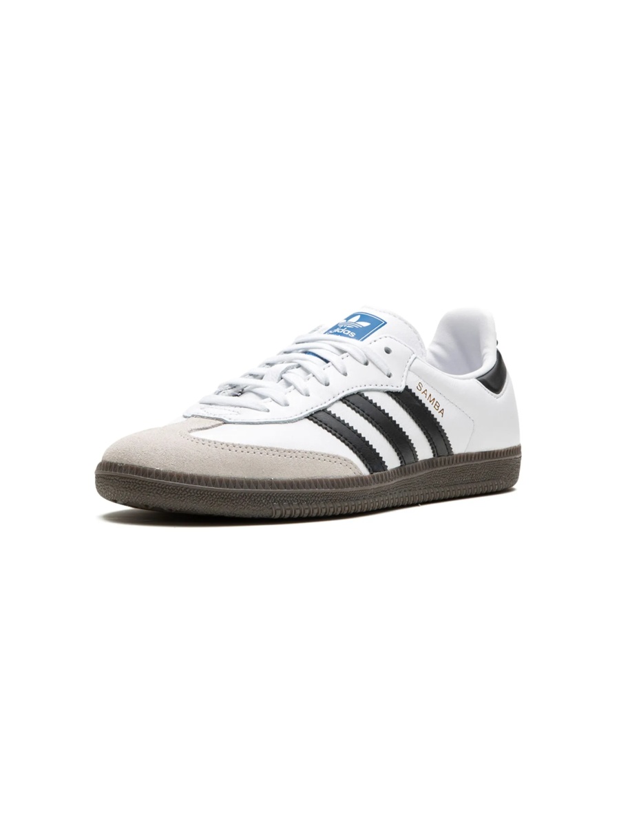 Sneakers adidas Originals albi din piele si piele intoarsa - Img 3